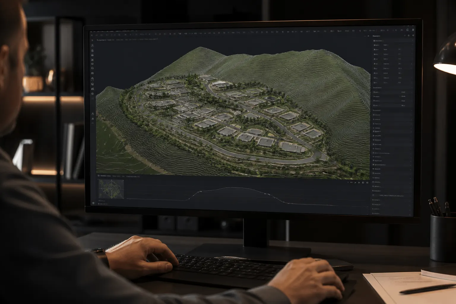 3D sayısal arazi modeli görselleştirmesi